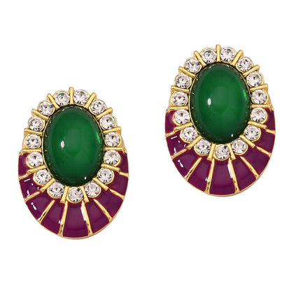 Anello design geometrico verde