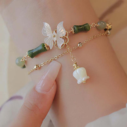 Bracciale bambù farfalla