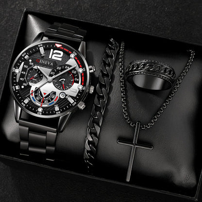 Orologio da uomo cinturino acciaio incrociato