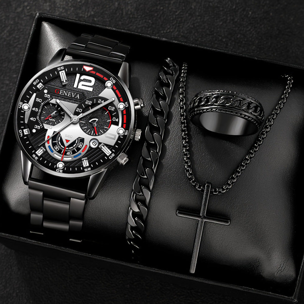 Orologio da uomo cinturino acciaio incrociato