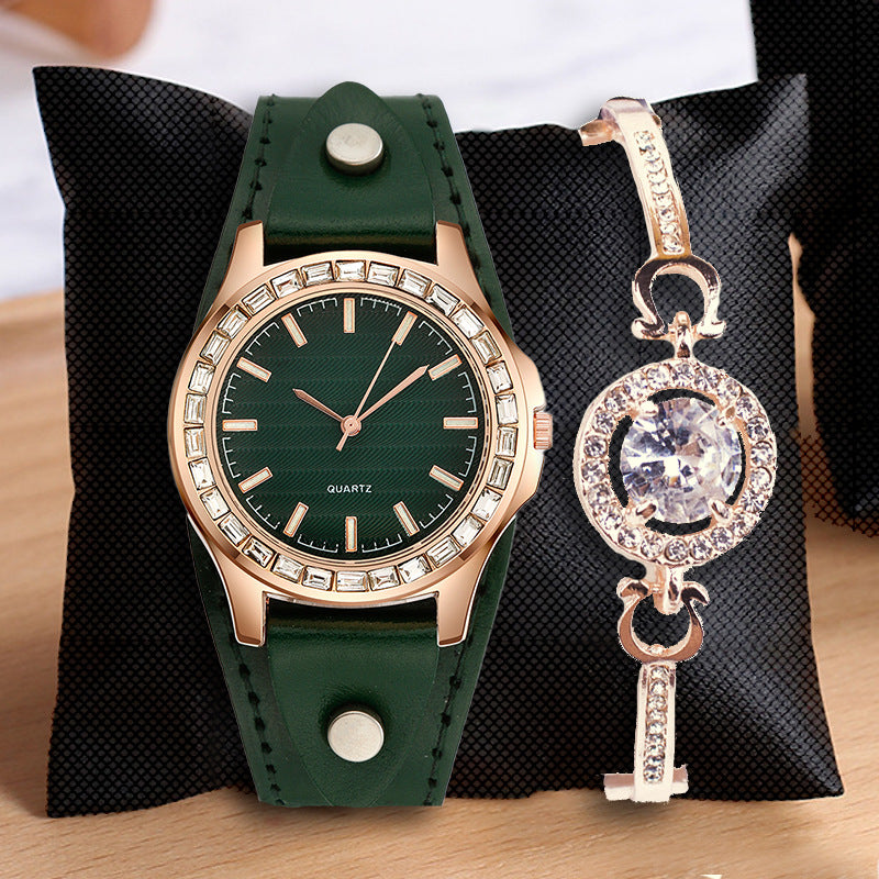 Orologio bracciale con diamanti pavé