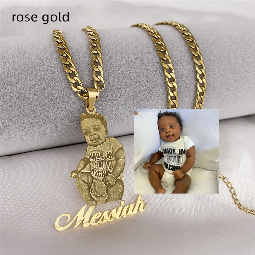 Collana foto e nome per bambini