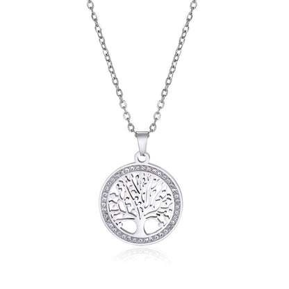 Collana albero vuoto diamanti