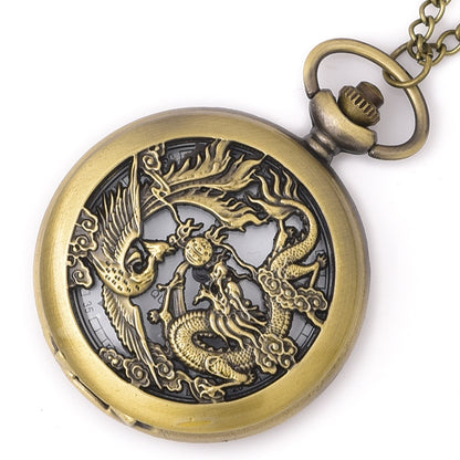 Orologio da tasca drago-fenice