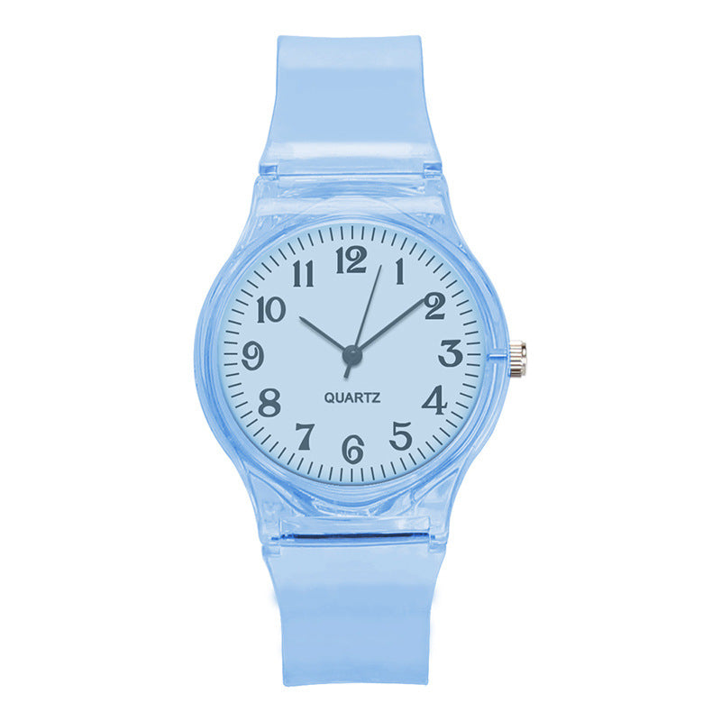 Orologio cinturino trasparente