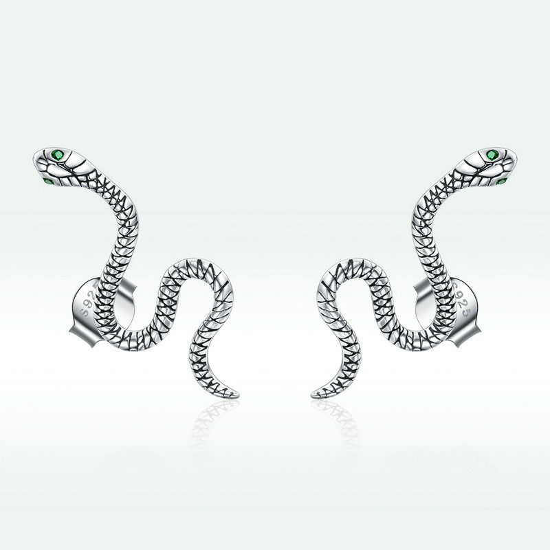 Orecchini serpente in argento