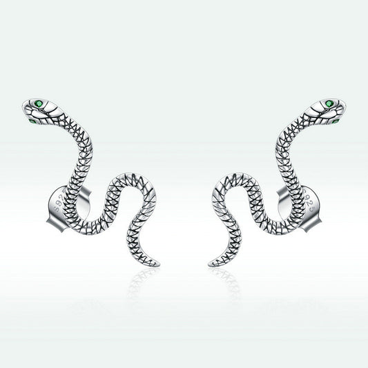 Orecchini serpente in argento