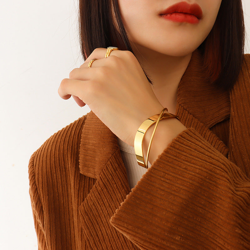 Bracciale croce titanio