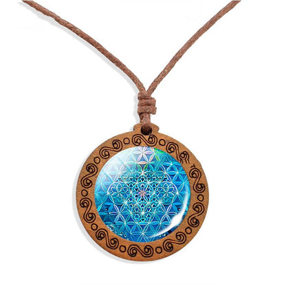 Collana Mandala Legno