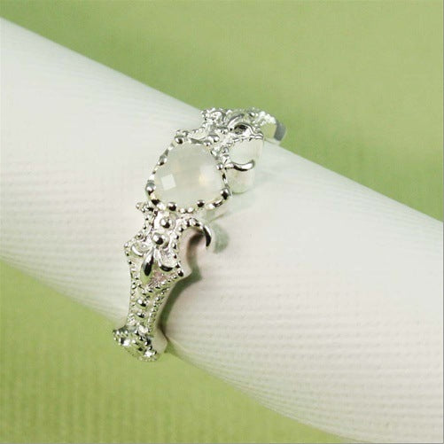 Anello Cuore Opalescente