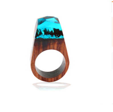 Anelli legno e resina