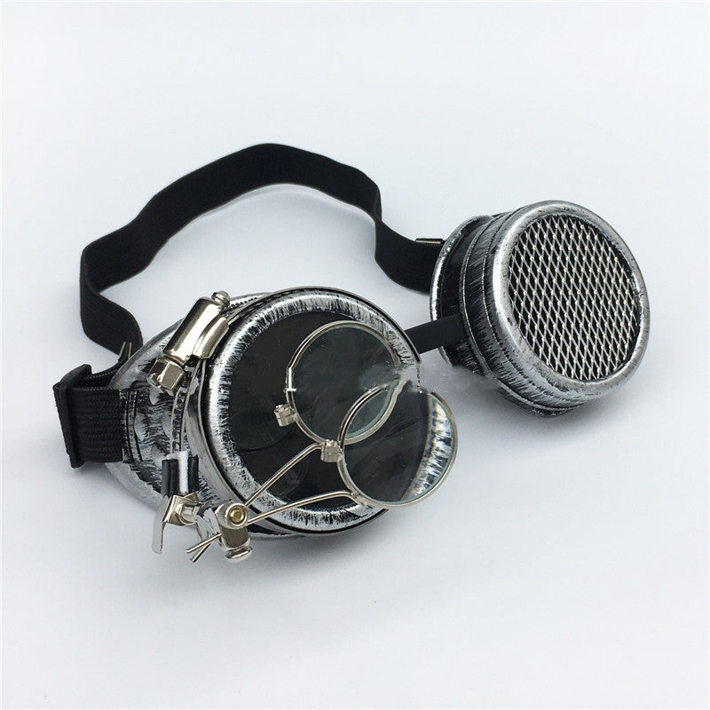 Occhiali steampunk con lente mesh