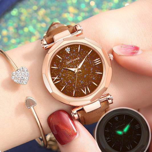 Orologio stella luminosa con diamanti