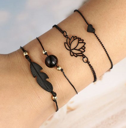 Set 4 Bracciali Traforati