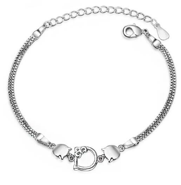 Bracciale Charm Gatto Argento