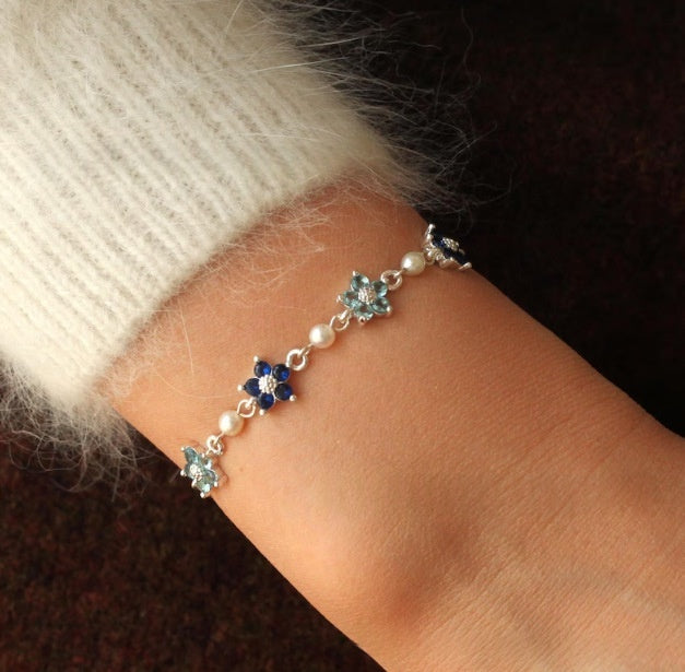 Bracciale perle fiore