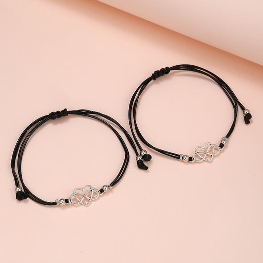 Bracciale cuore intrecciato