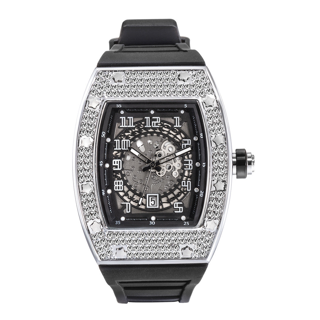 Orologio uomo cristalli silicone