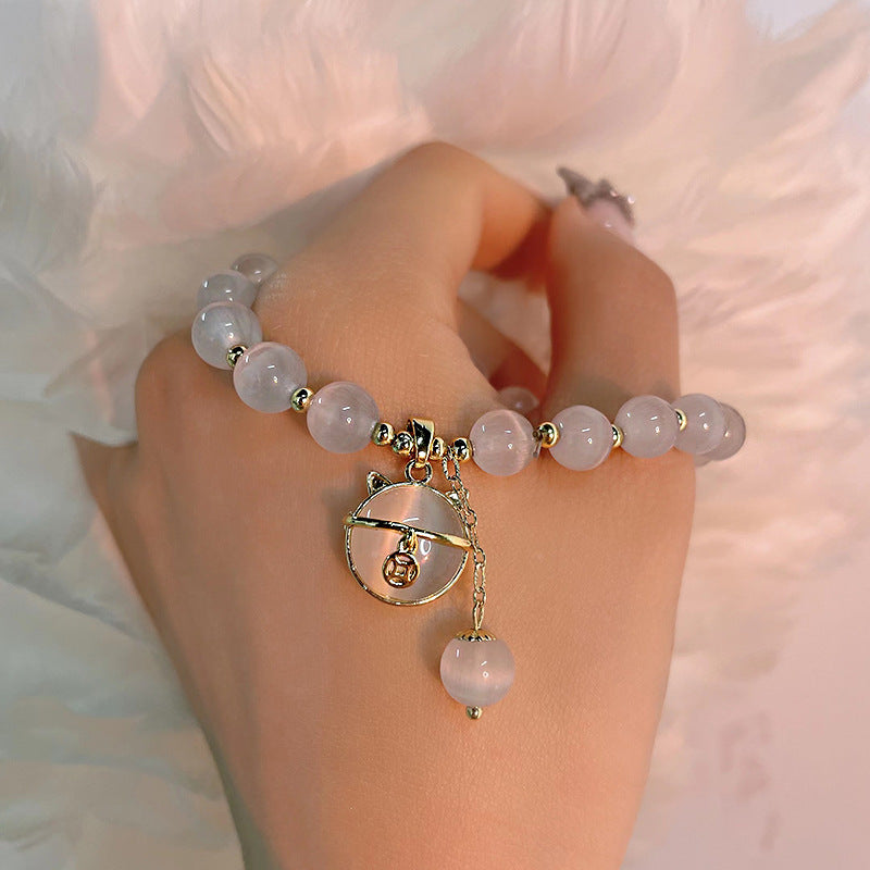 Bracciale perline opale vintage