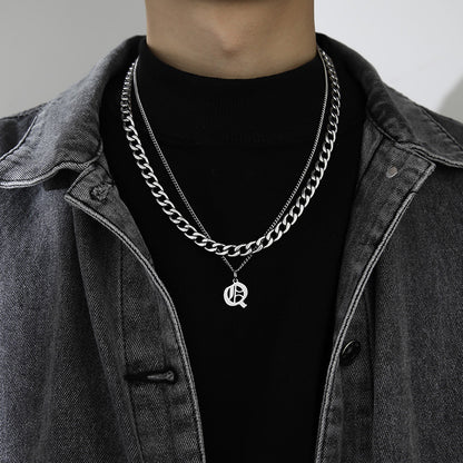 Collana Lettera Titanio