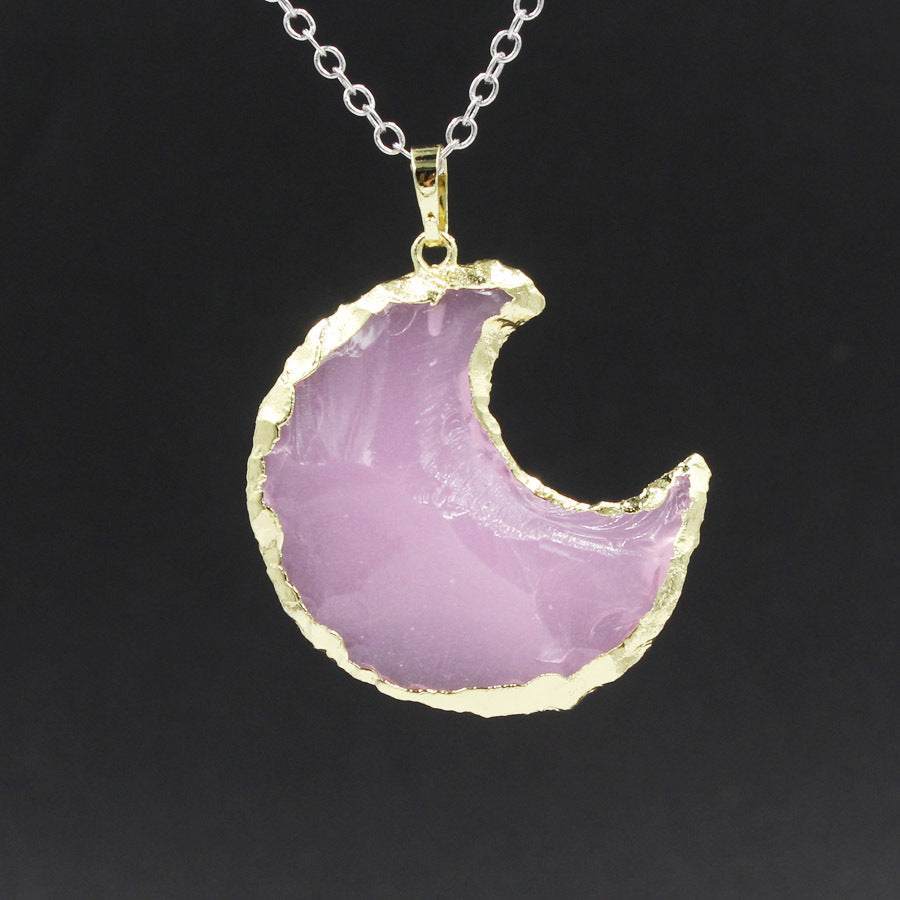 Pendente stella e luna sfaccettato