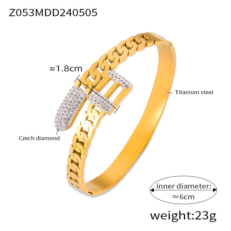Bracciale titanio raffinato