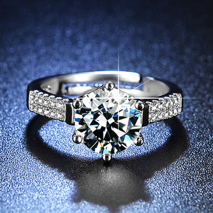 Anello zirconi placcato platino