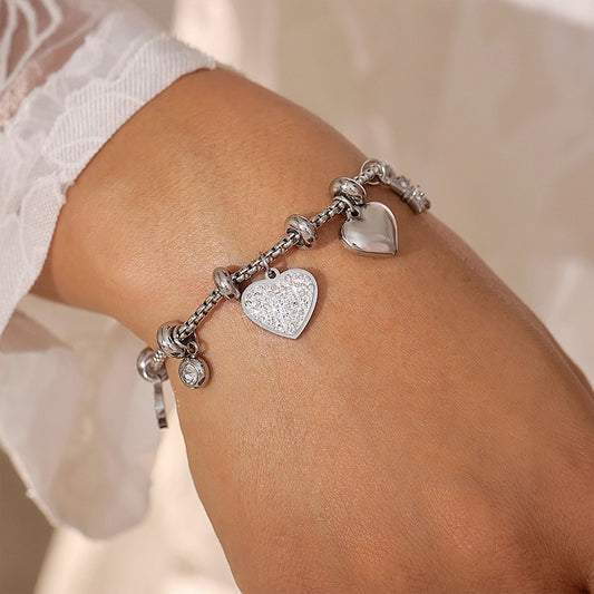 Braccialetto Cuore Cristalli