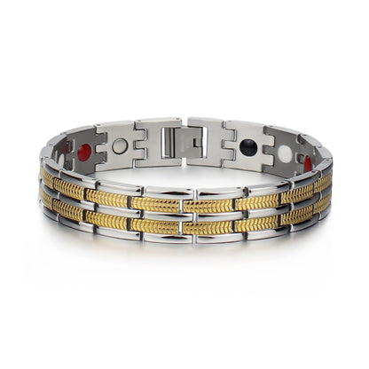 Braccialetto magnetico titanio oro