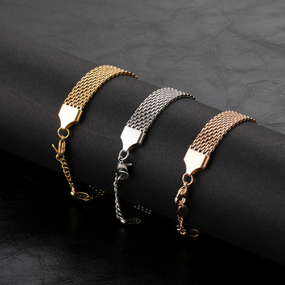 Bracciale maglia piatta