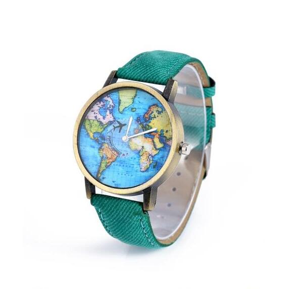 Orologio da donna tema aereo cinturino denim