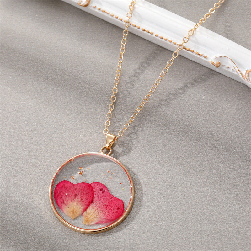 Collana fiori secchi in resina