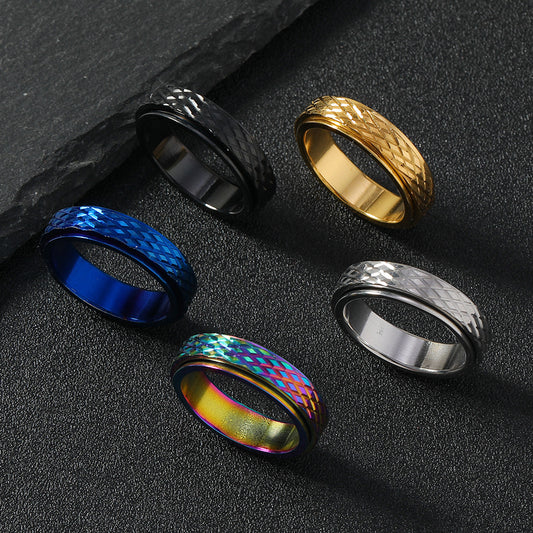 Anello fiore traforato acciaio