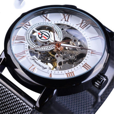 Orologio meccanico cinturino mesh