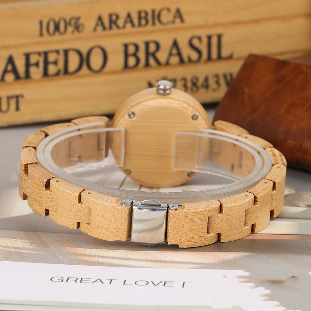 Orologio bambù e legno