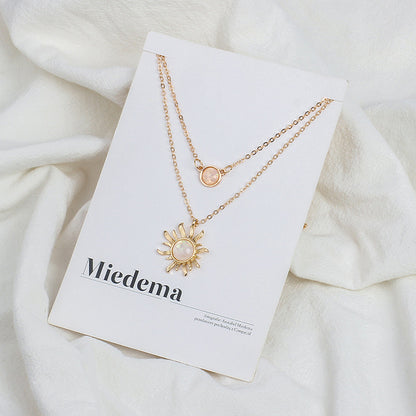 Collana girocollo fiore opale