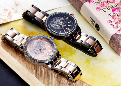 Orologio donna acciaio strass
