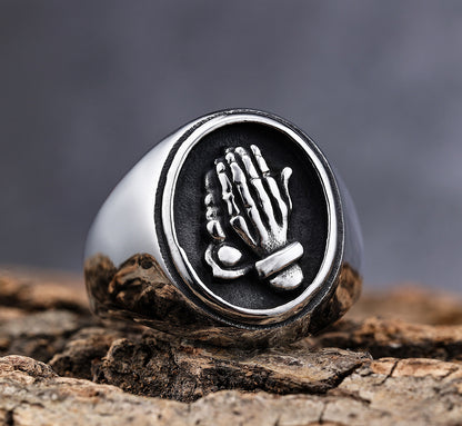 Anello mani in preghiera