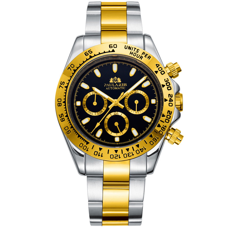 Orologio uomo meccanico acciaio blu