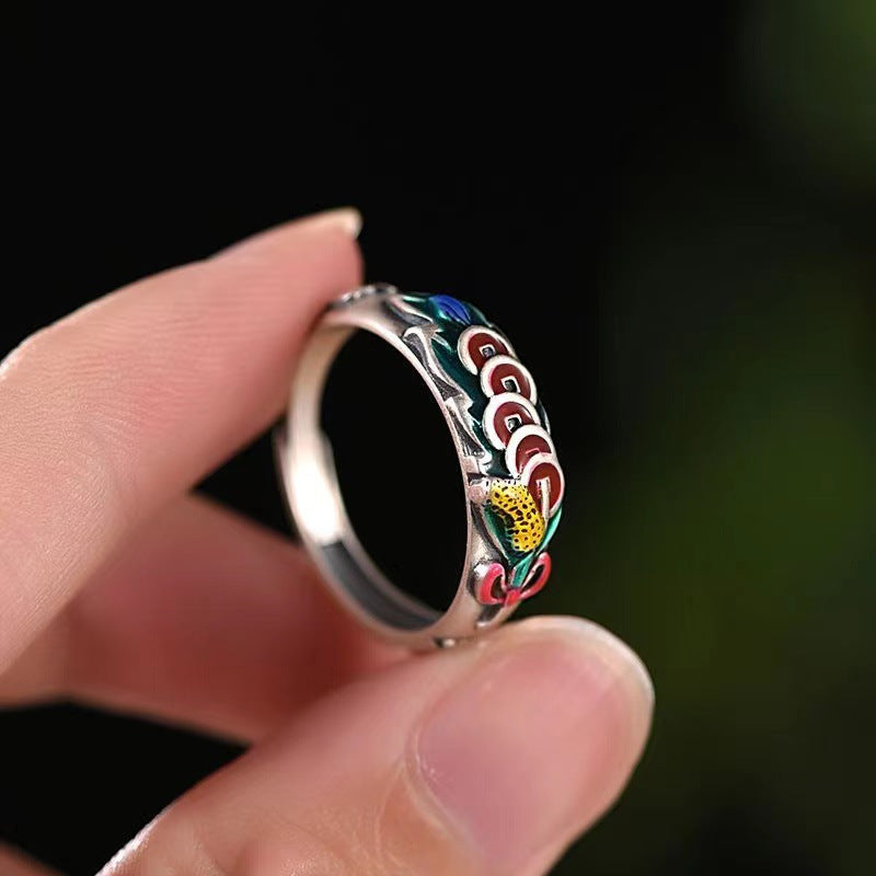 Anello monete smaltato