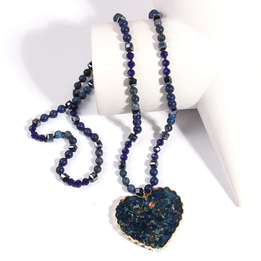 Collana vetro pendente cuore