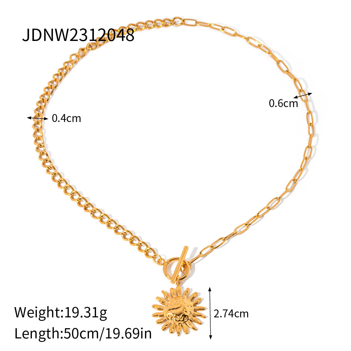 Orecchini girasole martellato