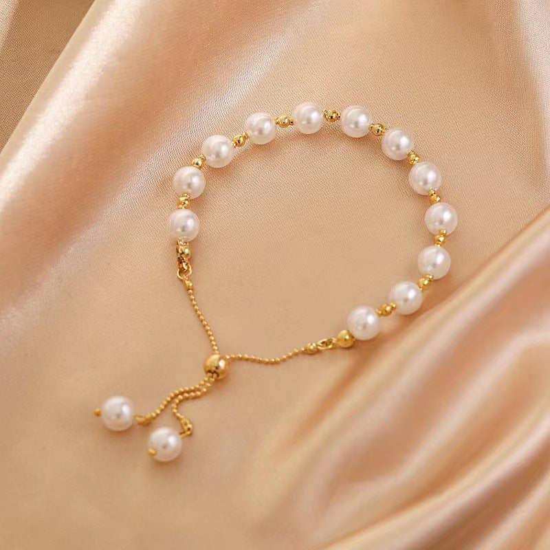 Bracciale perle regolabile
