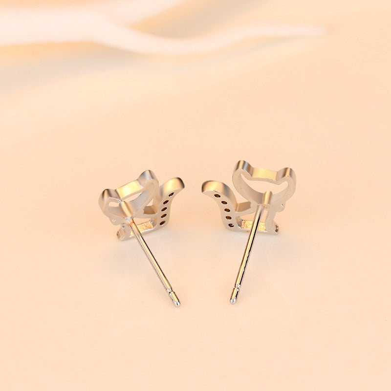 Orecchini argento zircone farfalla
