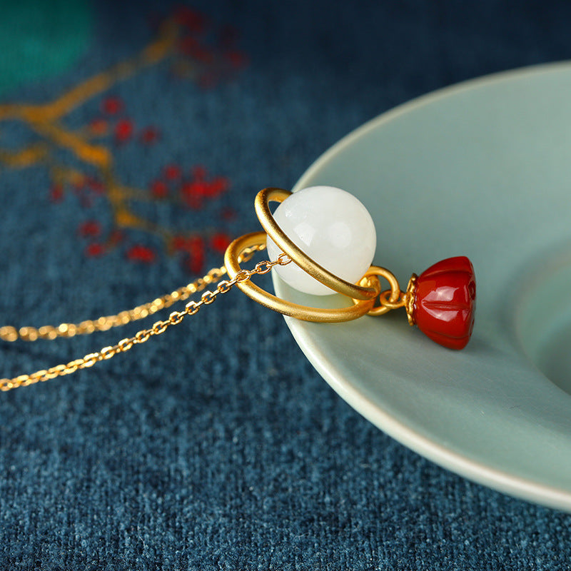 Collana agata rossa loto
