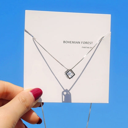 Collana cubo zircone