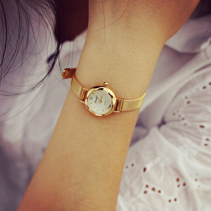 Orologio cinturino a maglia quadrante piccolo