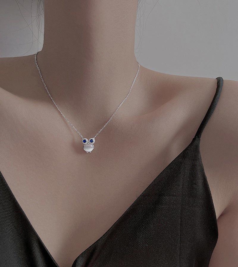 Collana con gufo in opale