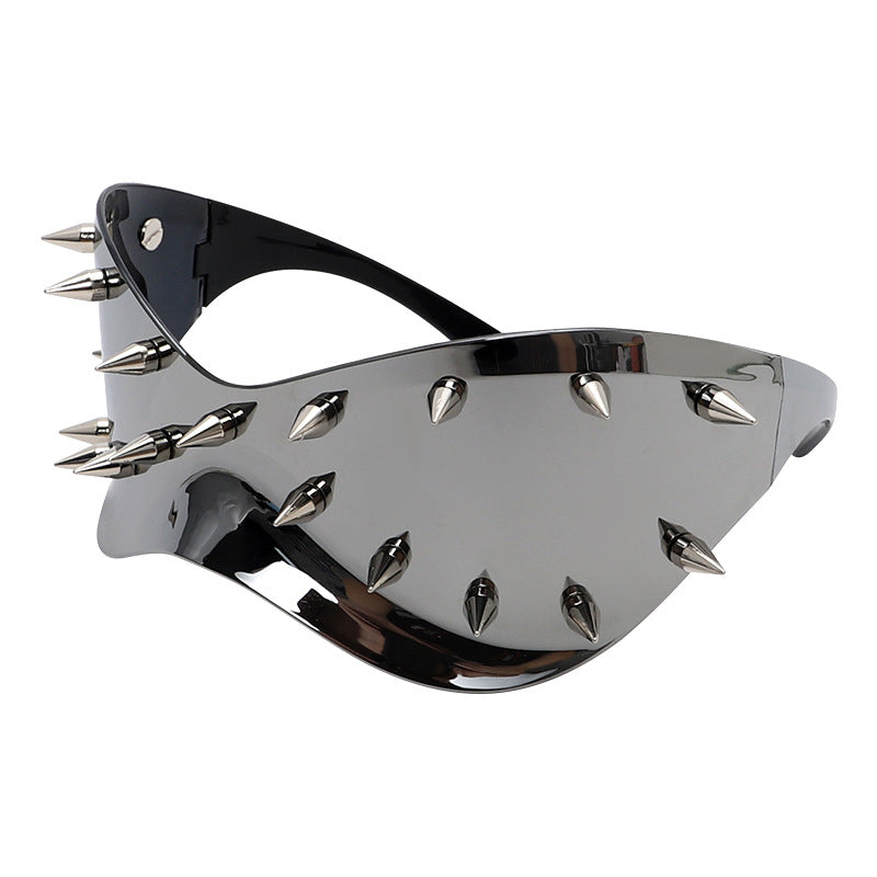 Occhiali oversize rivetti