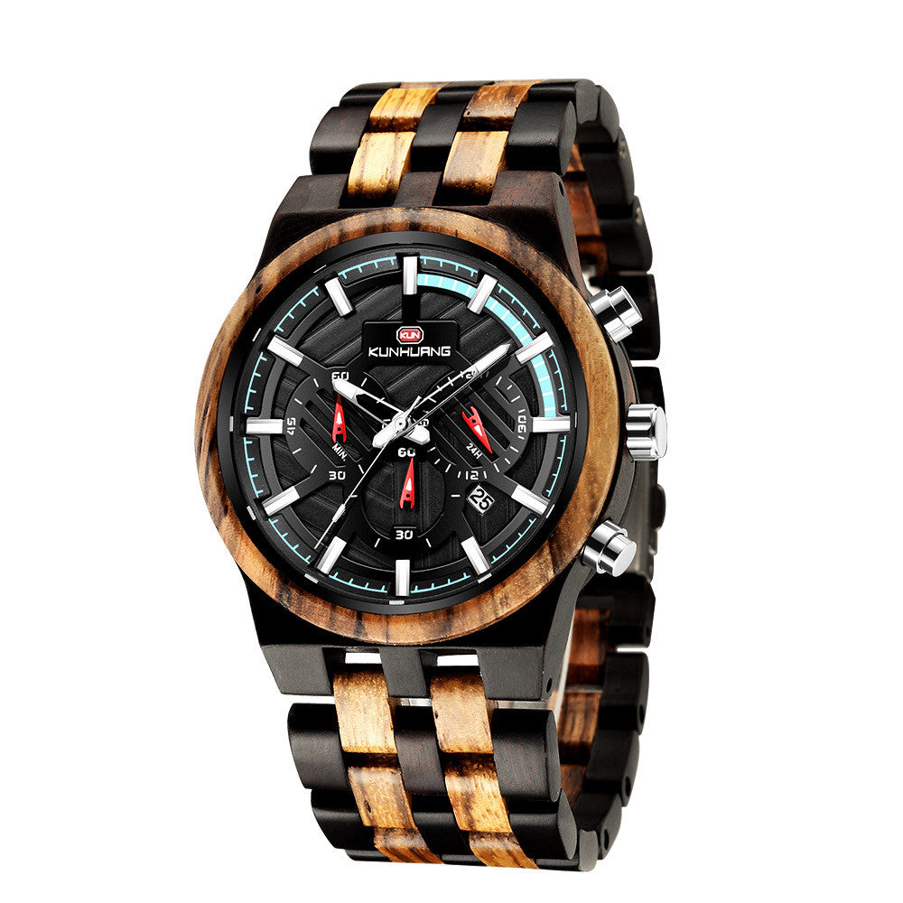 Orologio in legno al quarzo grande